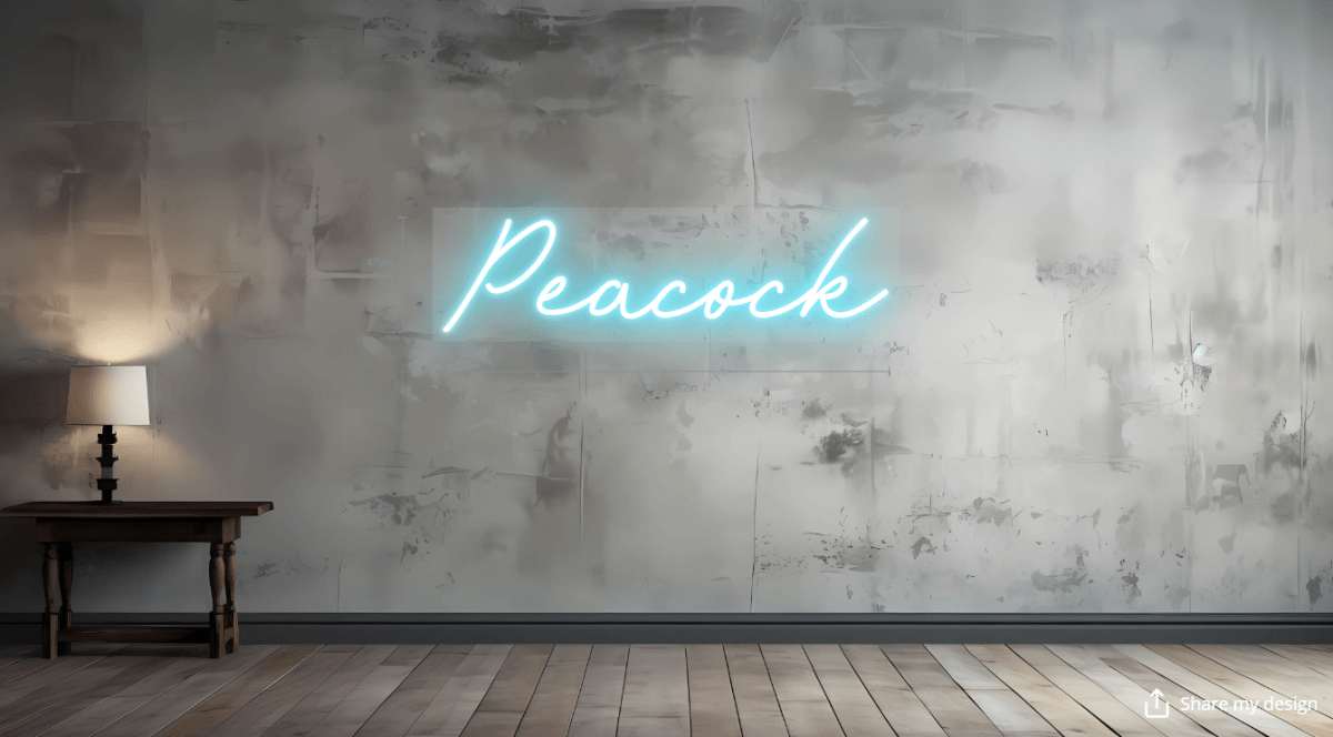 Peacock Custom Neon Sign - Light Your Way
