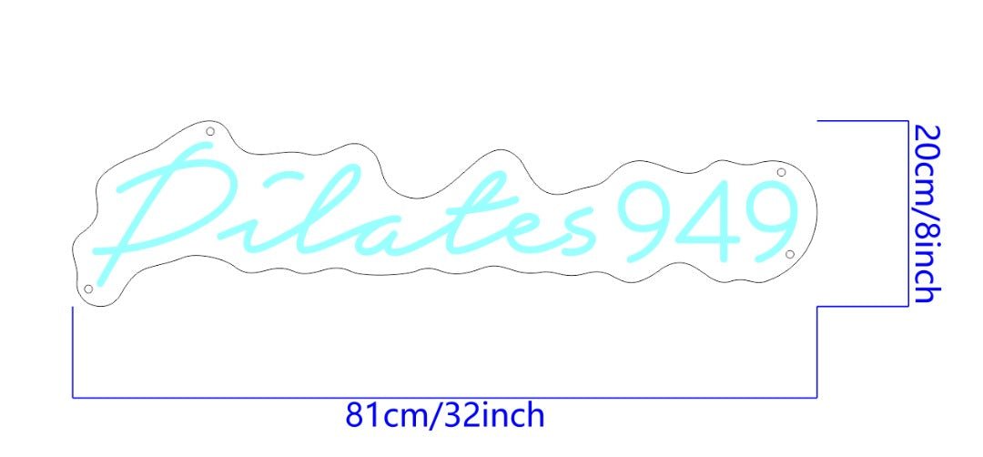 Pilates 949 Custom Neon Sign - Light Your Way