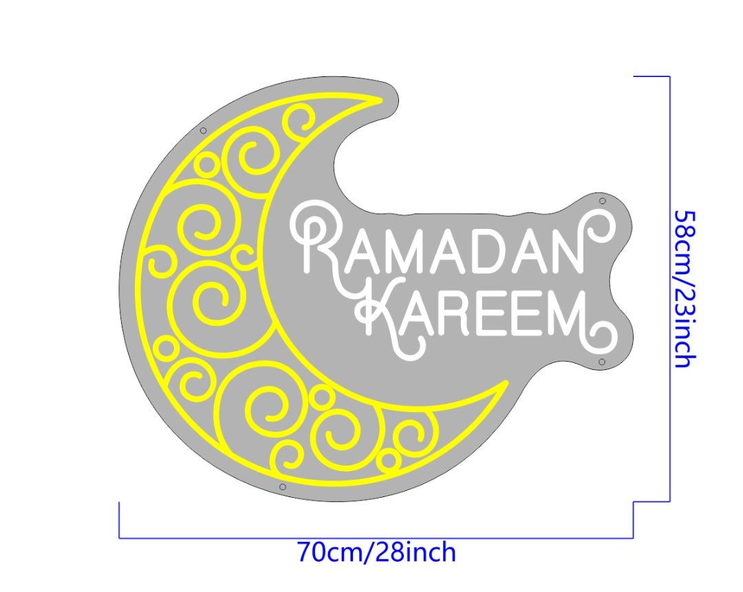 Ramadan Kareem Custom Neon Sign (Design Option 1) - Light Your Way