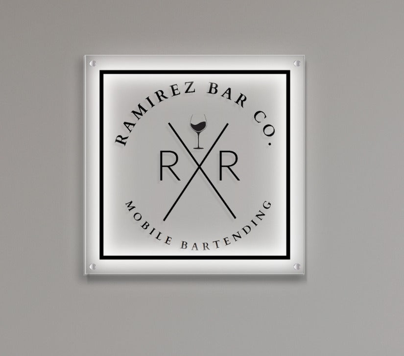 Ramirez Bar Company Custom Acrylic Backlit Sign