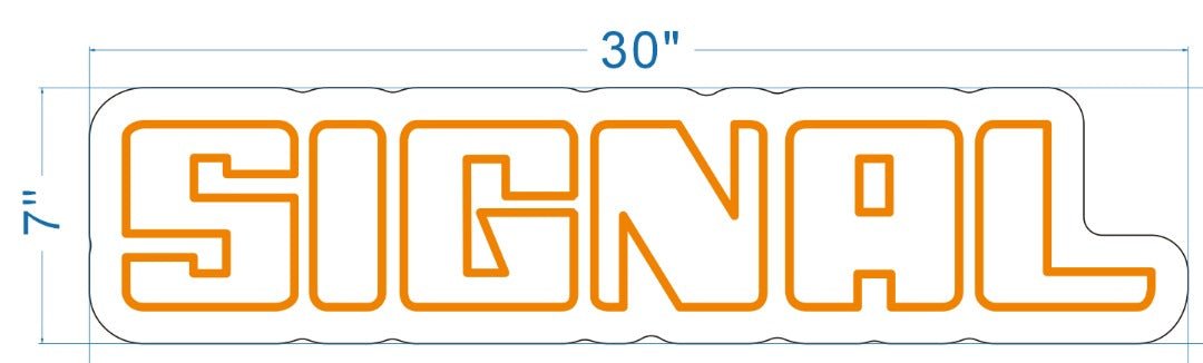 SIGNAL Custom Neon Sign (Single Color) - Light Your Way