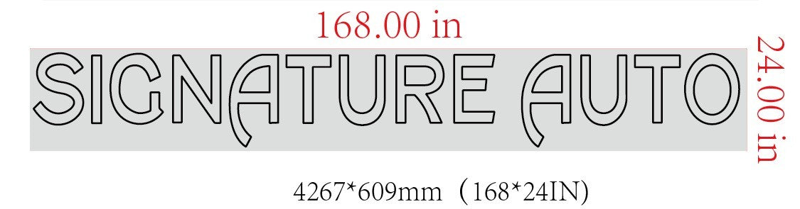 Signature Auto Custom Neon Sign (Bigger Size Option)