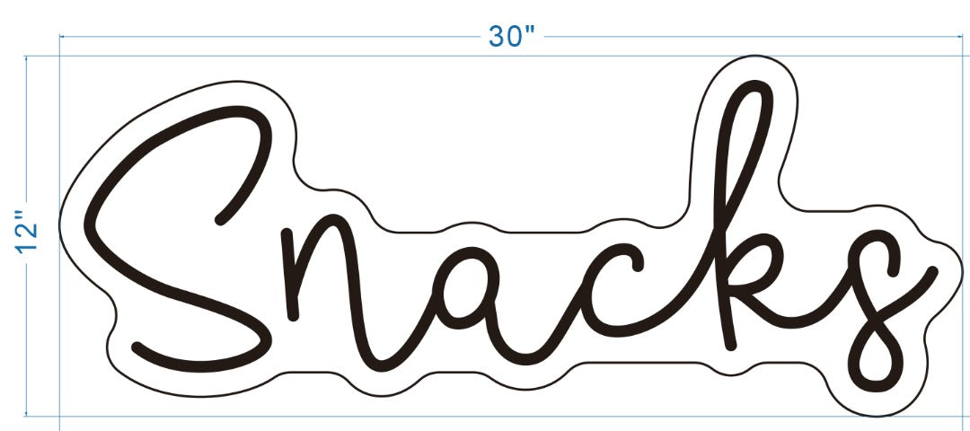 Snacks Custom Neon Sign (Flow Neon)
