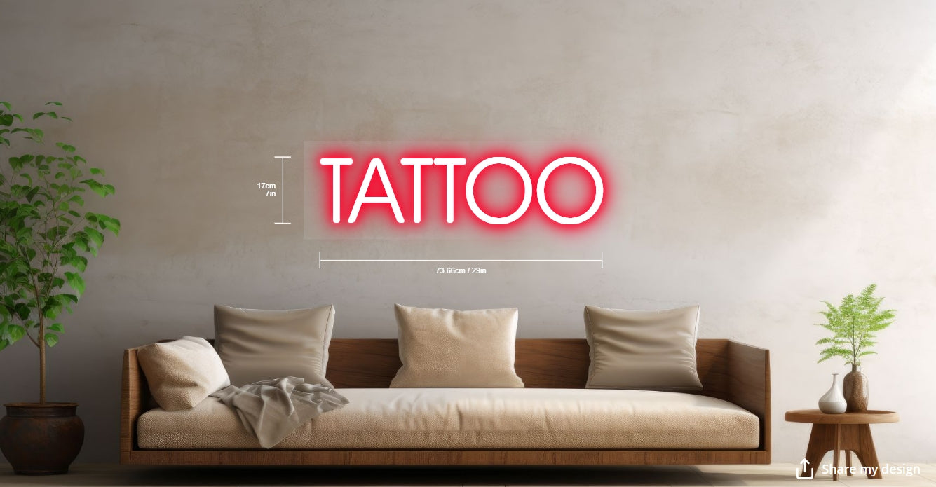TATTOO Custom Neon Sign (Adjusted Pricing)