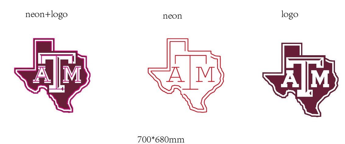Texas A&M Custom UV Printed Logo (Size Option 2) - Light Your Way