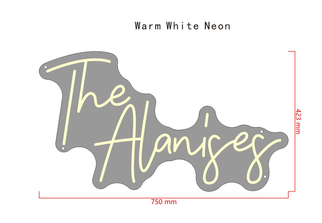 The Alanises Custom Neon Sign
