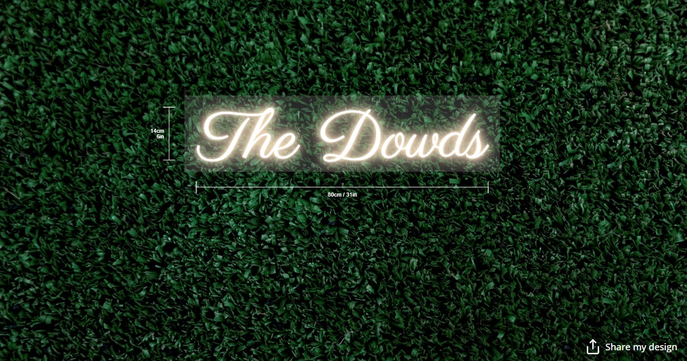 The Dowds Custom Neon Sign