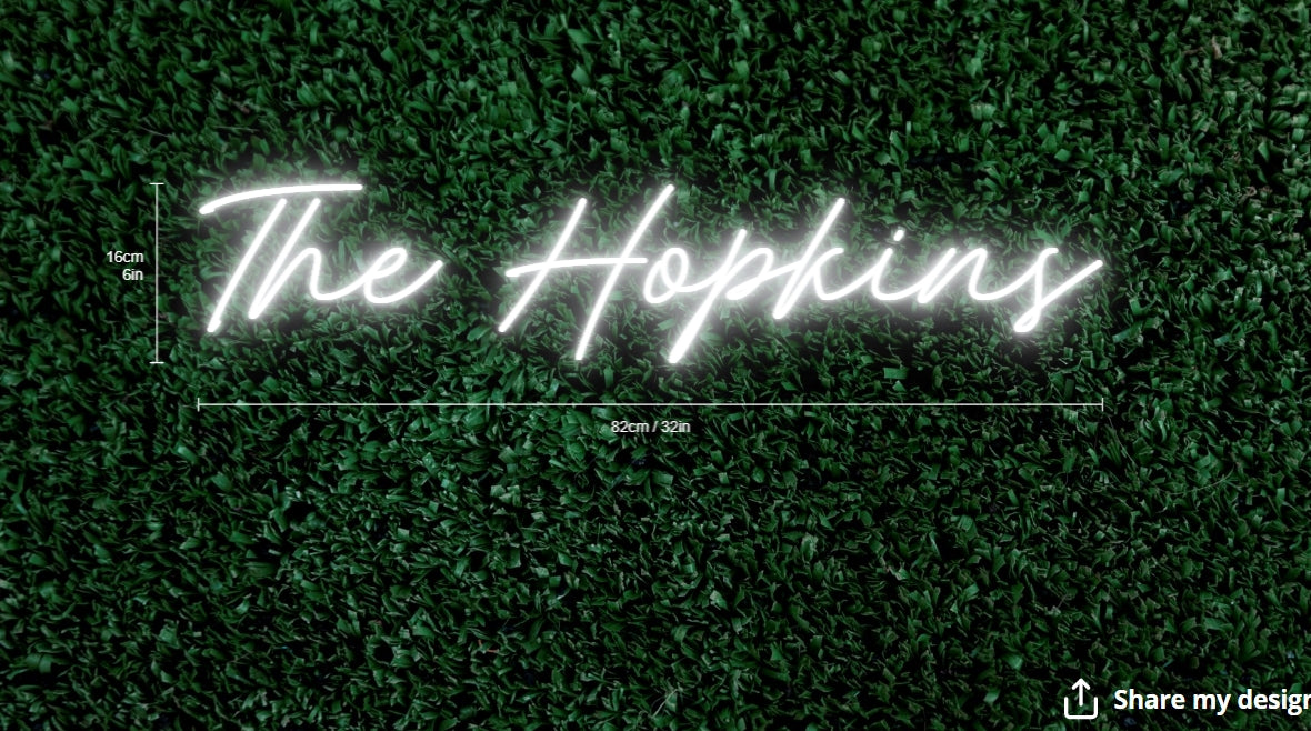The Hopkins Custom Neon Sign (Size Option #2)
