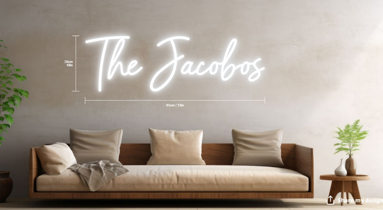 The Jacobos Custom Neon Sign