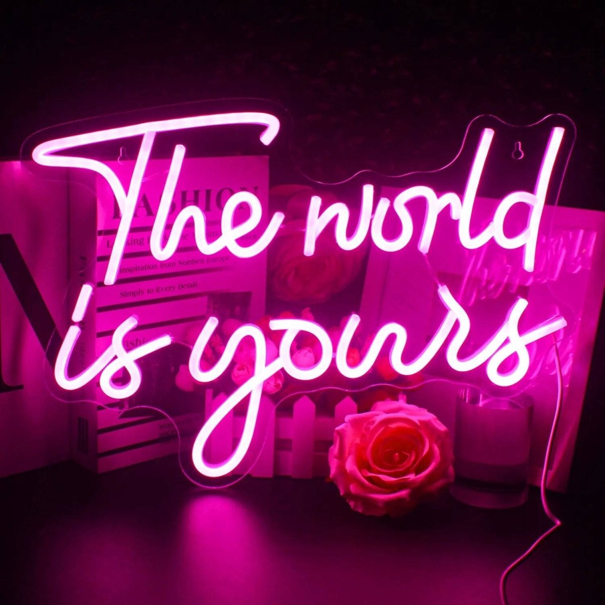 "THE WORLD IS YOURS" Neon Sign - Light Your Way