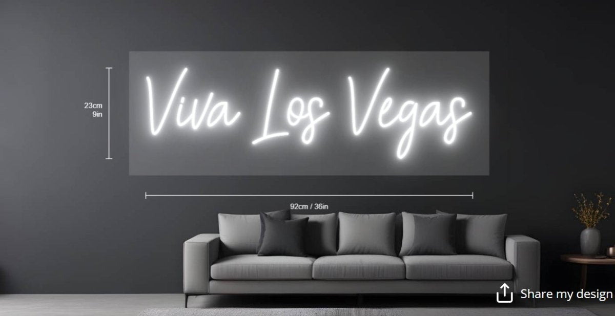 Viva Los Vegas Custom Neon Sign (Design Option 2) - Light Your Way