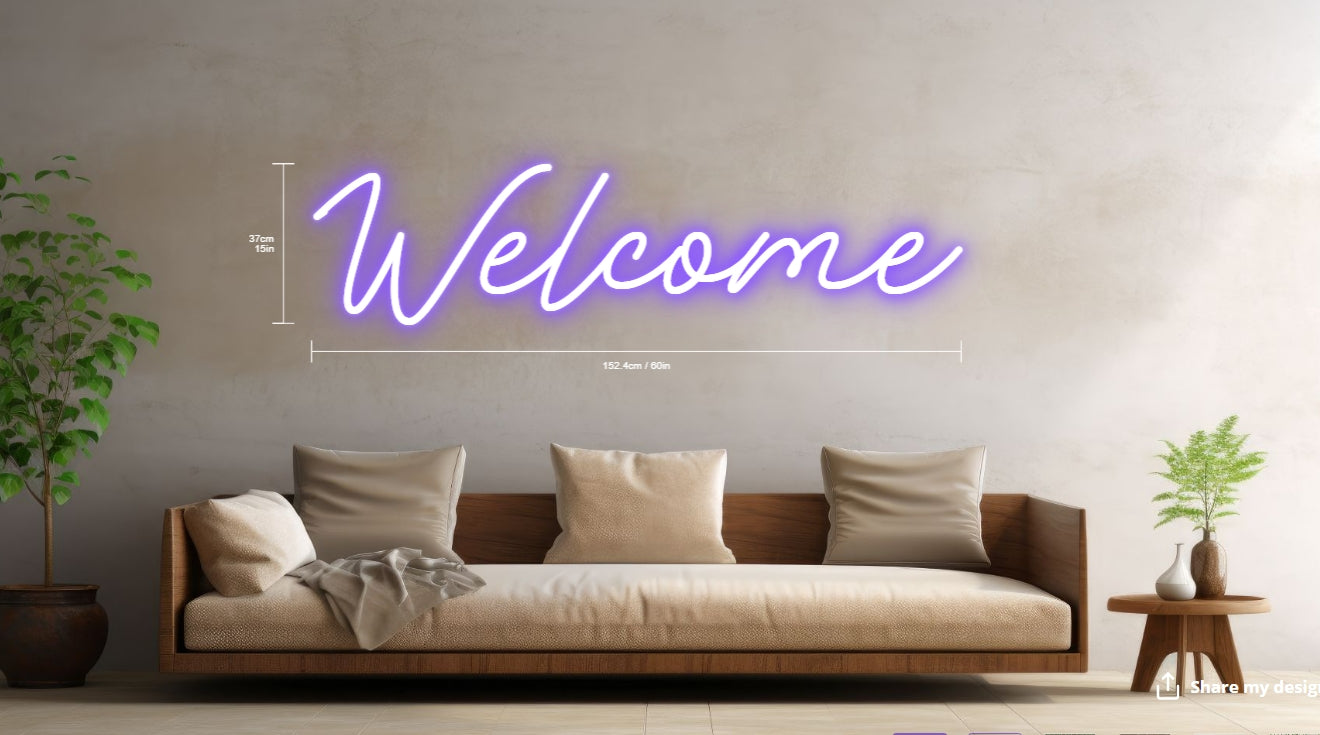 Welcome Custom Neon Sign