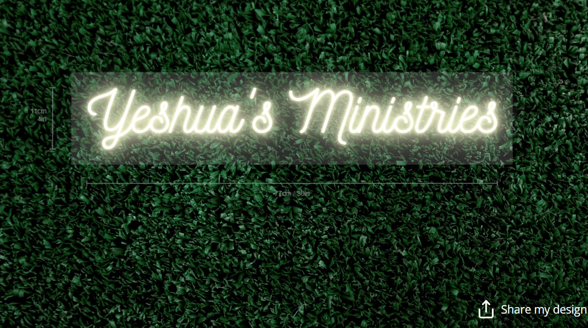 Yeshua Ministries Custom Neon Sign - Light Your Way