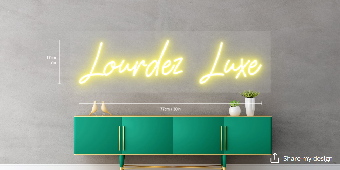 Lourdez Luxe Custom Neon Sign