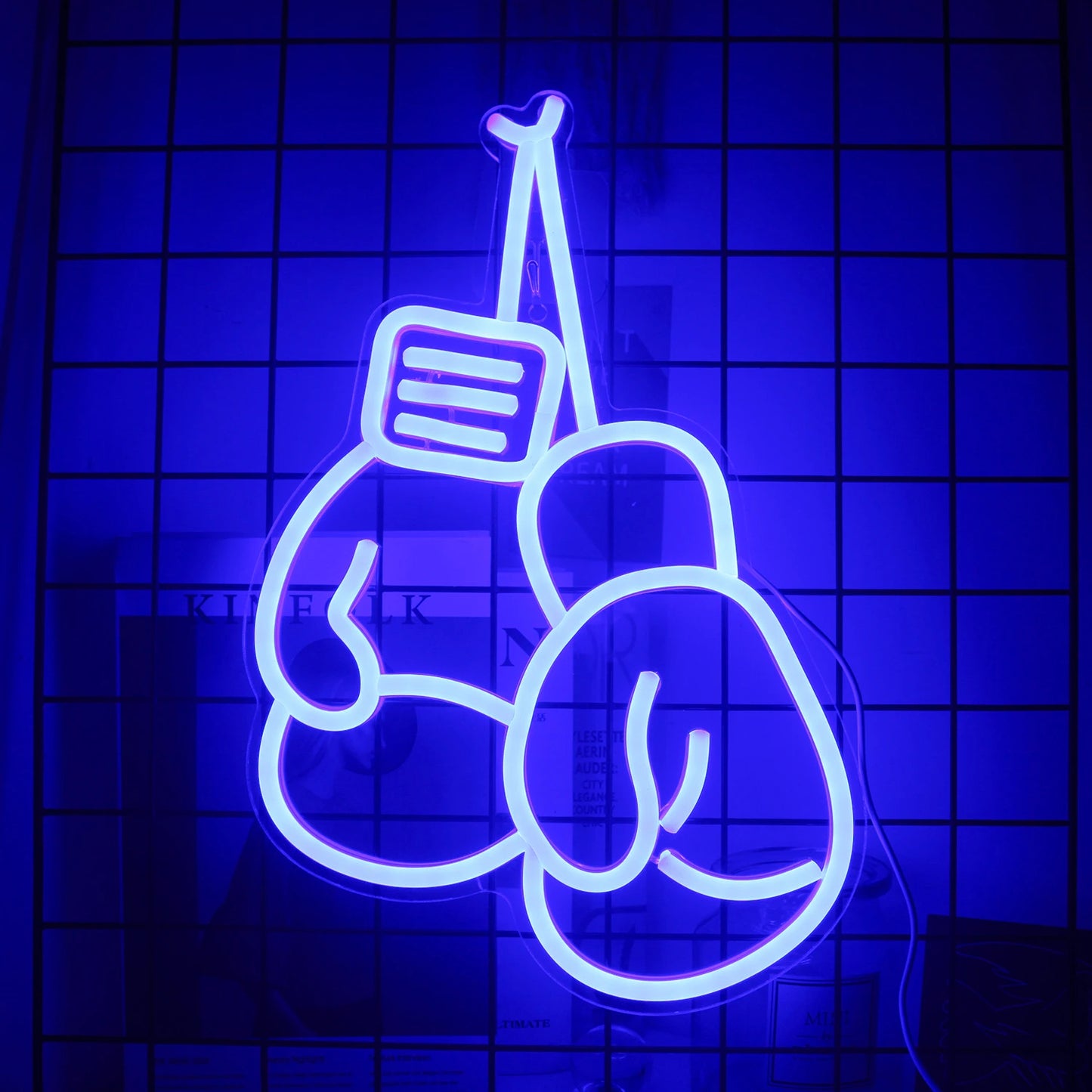 "BOXING GLOVES" NEON SIGN BLUE