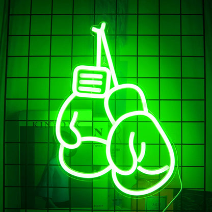 "BOXING GLOVES" NEON SIGN GREEN