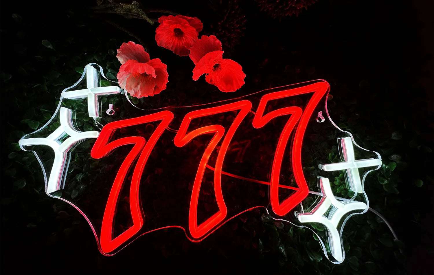 777 Neon Sign Red