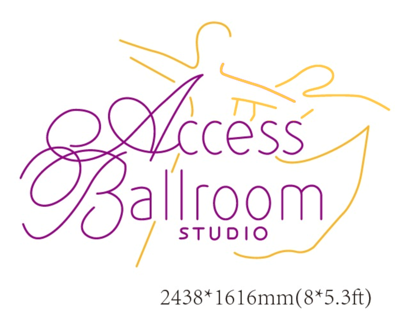 Access Ballroom Studio Custom Neon Sign