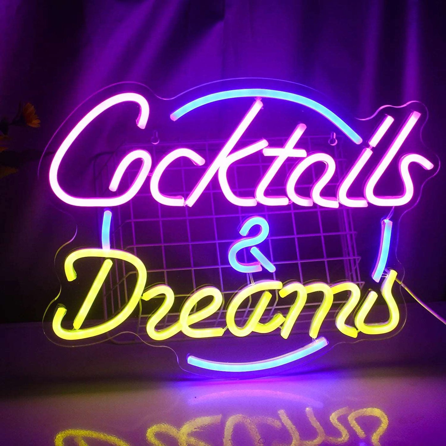 "COCKTAILS & DREAMS" NEON SIGN