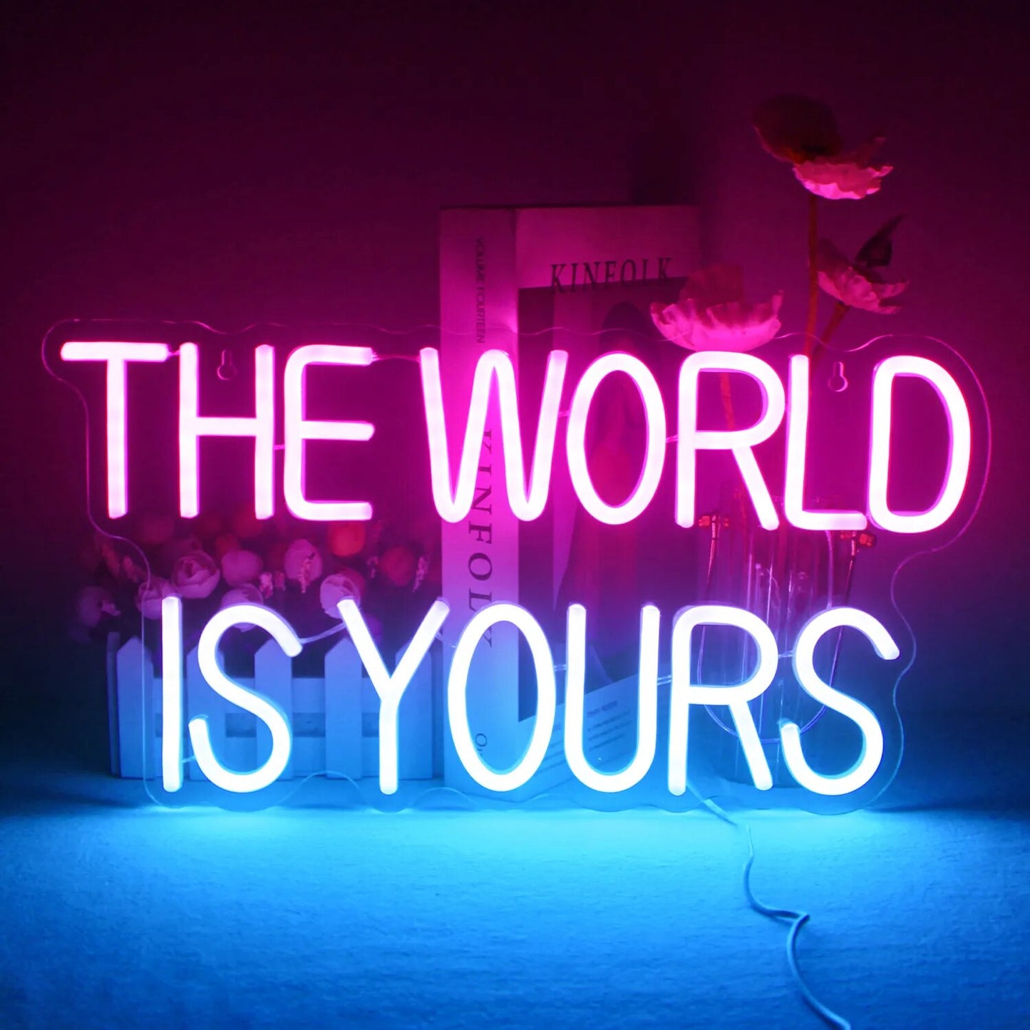  "THE WORLD IS YOURS" Neon Sign