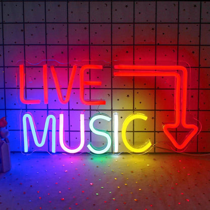 "LIVE MUSIC" NEON SIGN