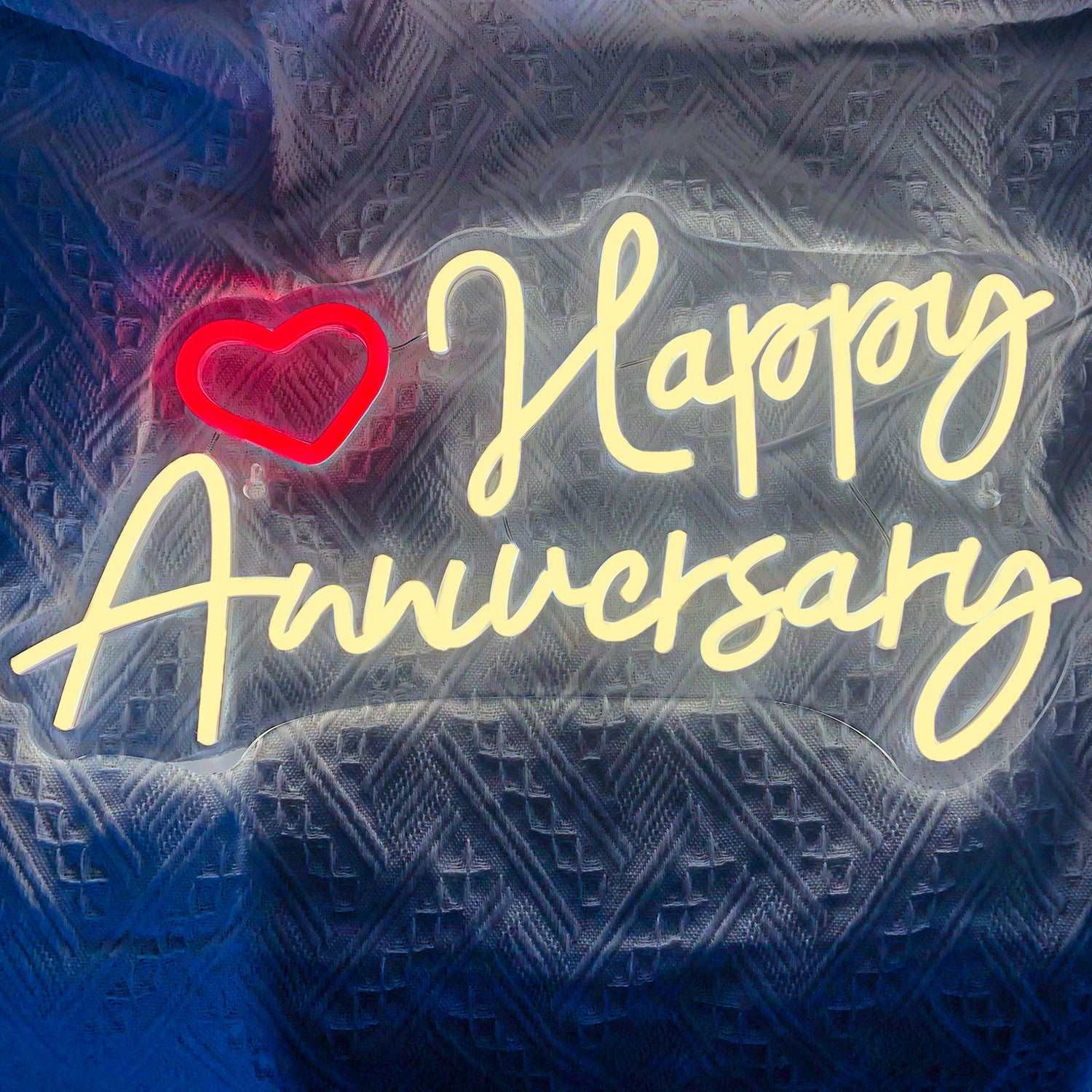 Happy Anniversary Red Heart Neon sign