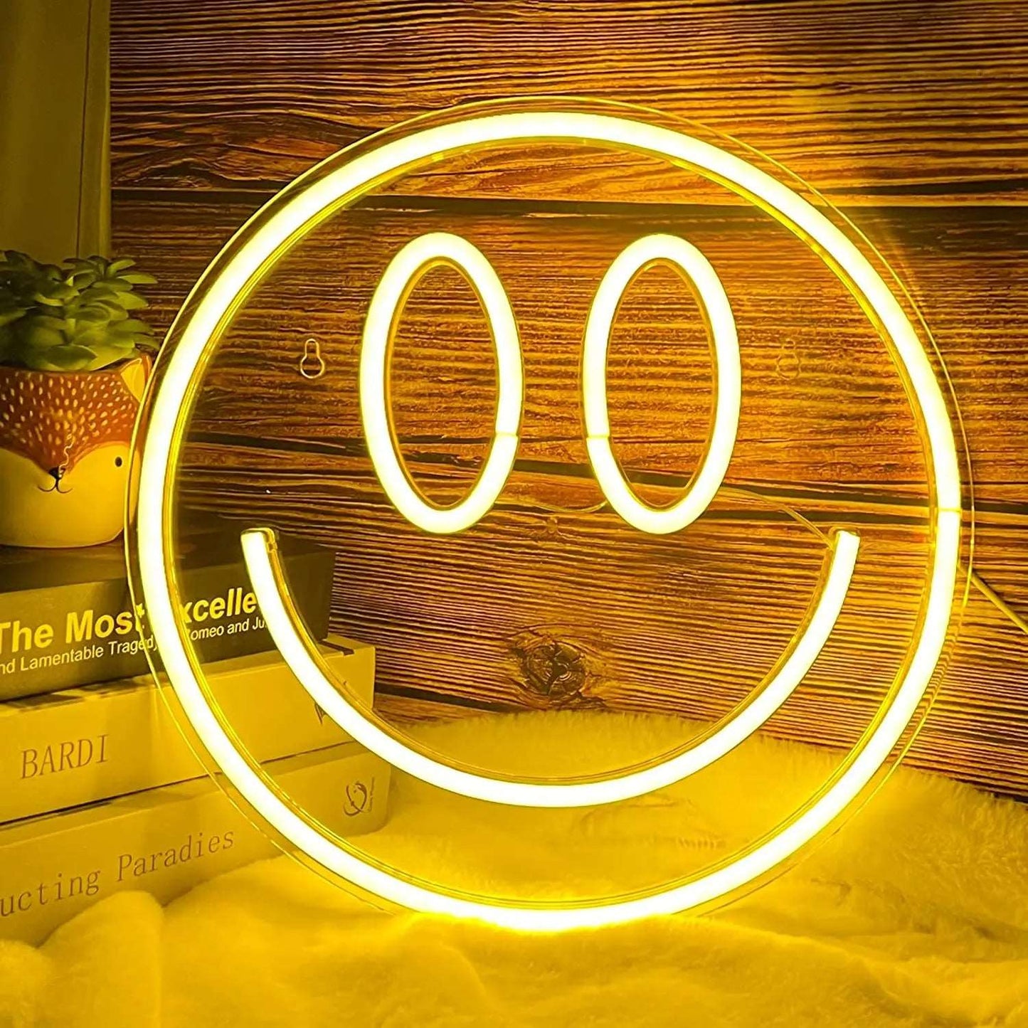 Smiley neon sign