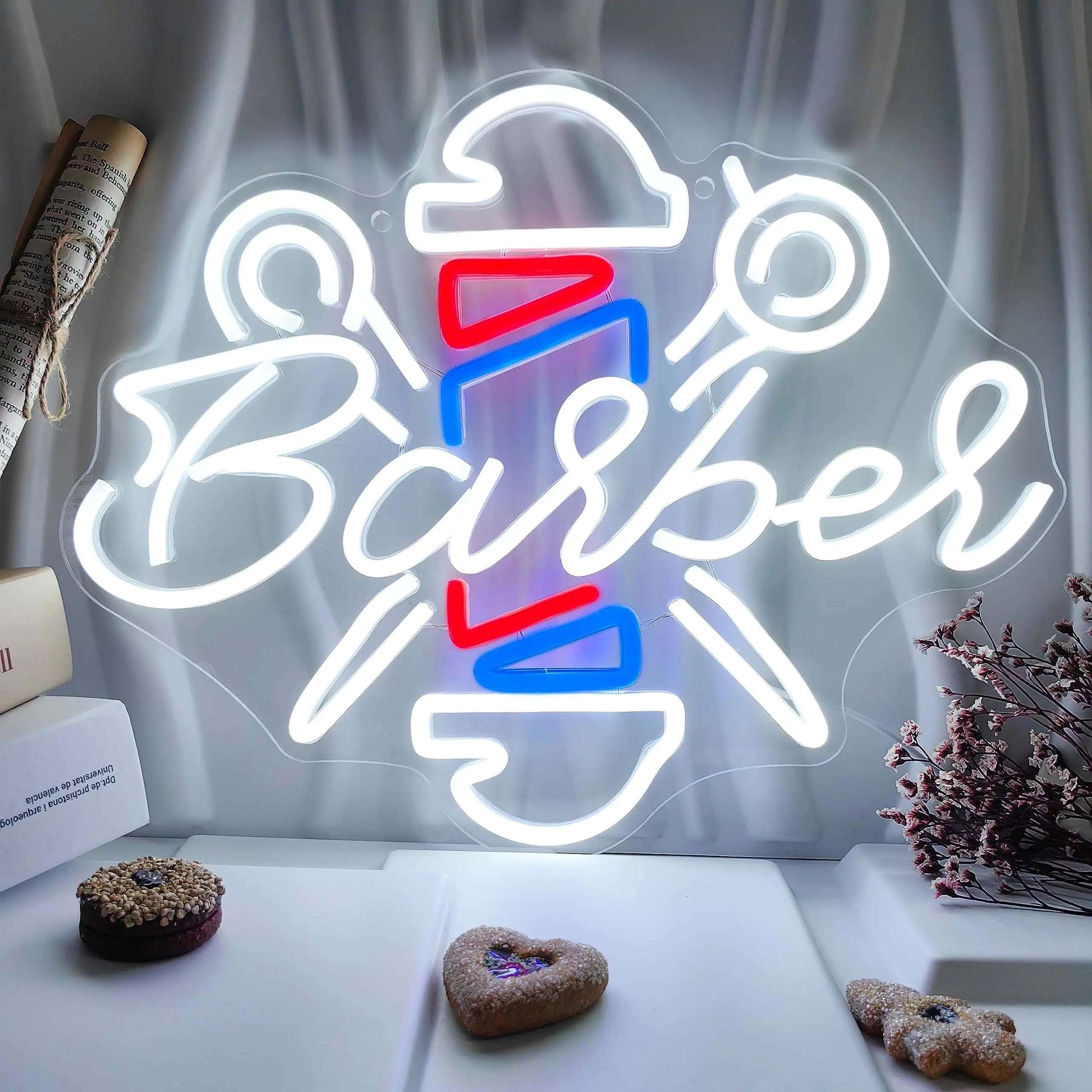 Barber shop neon sign