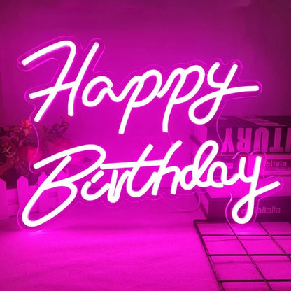 "HAPPY BIRTHDAY" NEON SIGN