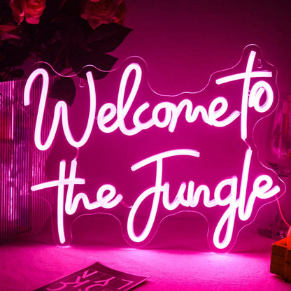 "WELCOME TO THE JUNGLE" NEON SIGN