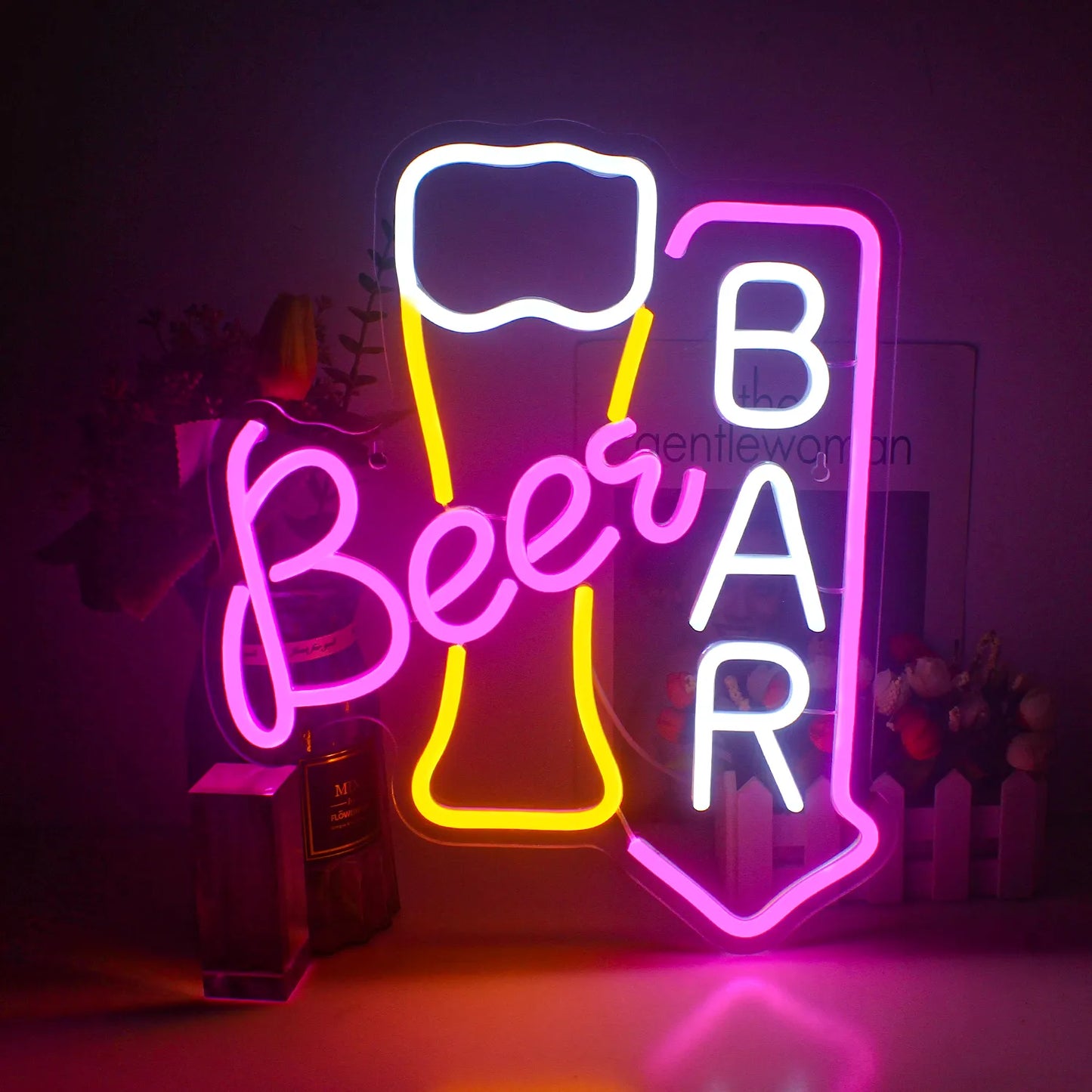 "BEER BAR" NEON SIGN