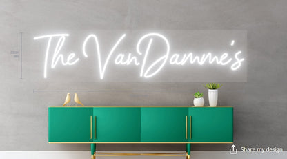 The Vandamme's Custom Neon Sign