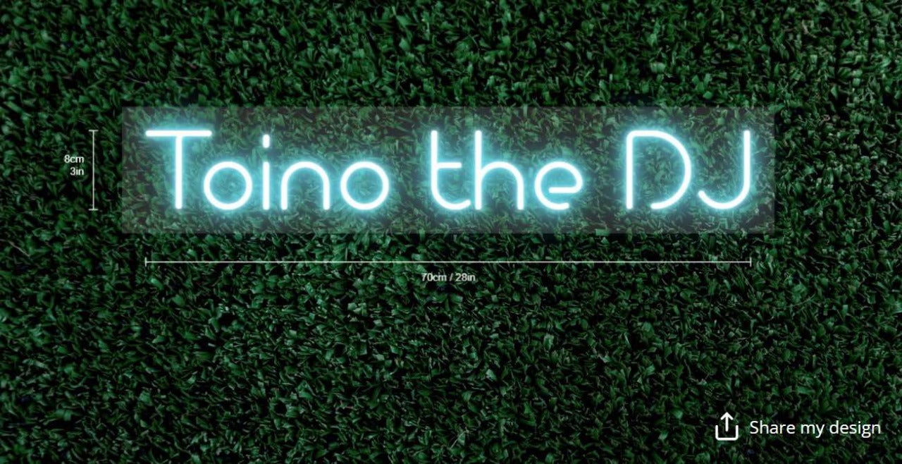 Toino The DJ Custom Neon Sign