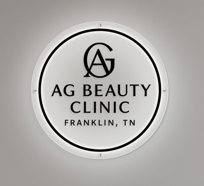 AG Beauty Clinic Acrylic Backlit Sign