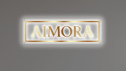 Aimora Custom Acrylic Backlit Sign (Design Option #1)