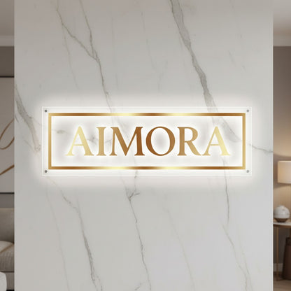 Aimora Custom Acrylic Backlit Sign (Design Option #1)