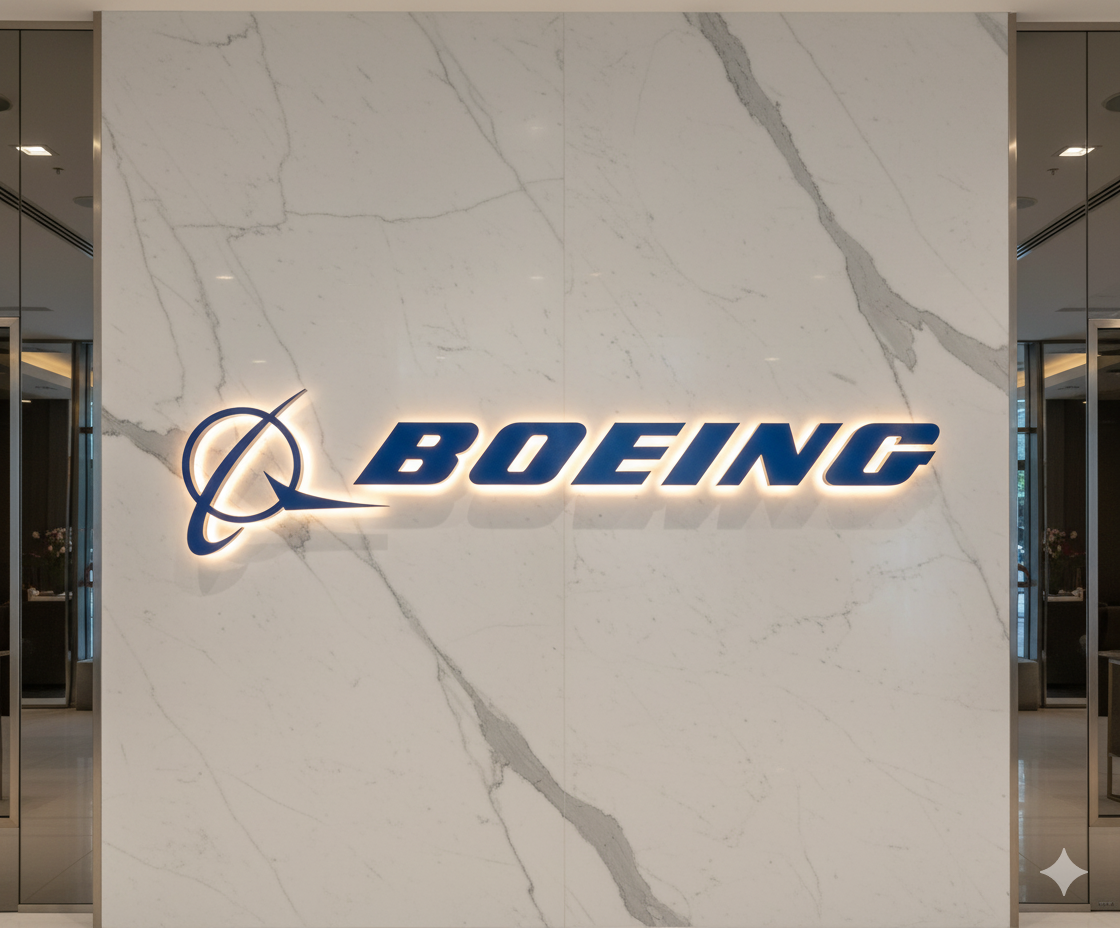 Boing Sign Boeing Logo Custom 3D Backlit Sign (Size Option #1) – Light Your Way
