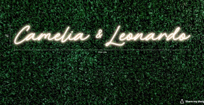 Camelia & Leonardo Custom Neon Sign