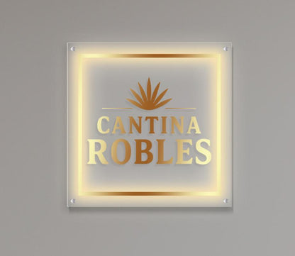 Cantina Robles Custom Acrylic Backlit Sign