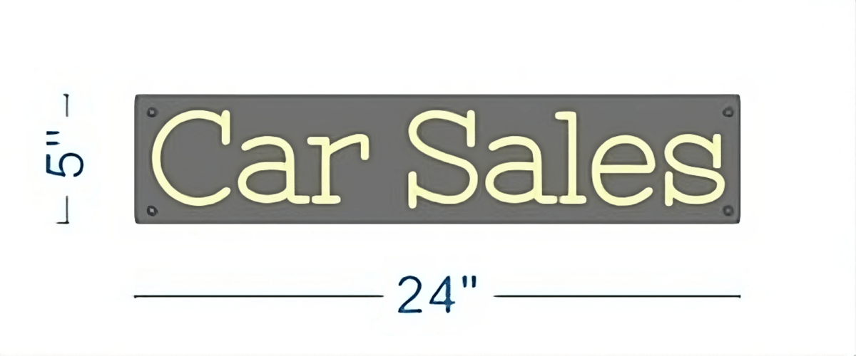Car Sales Custom Neon Sign (Version #02) - Light Your Way