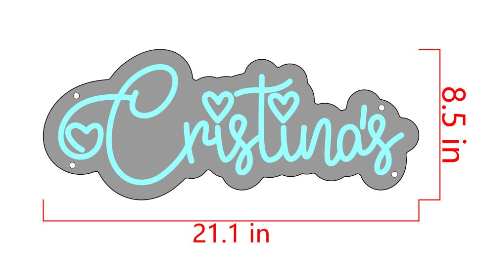 Cristina's Custom Neon Sign (RGB Neon Option)