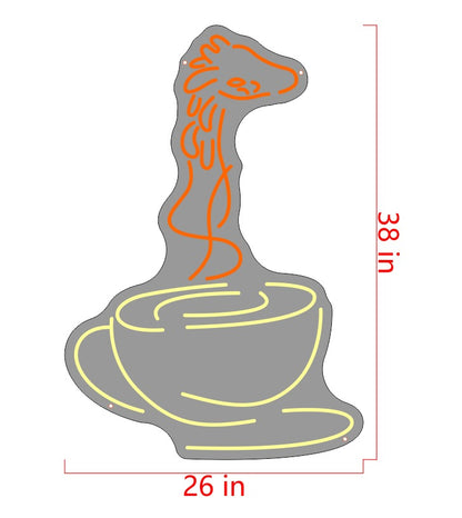 Giraffe in a Cup Custom Neon Sign