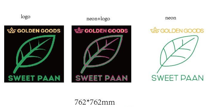 Golden Goods Custom UV Printed Logo Neon Sign - Light Your Way