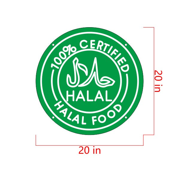 Certified Halal Foods Custom Neon Sign