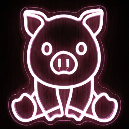 Happy Piglet LED Neon Sign