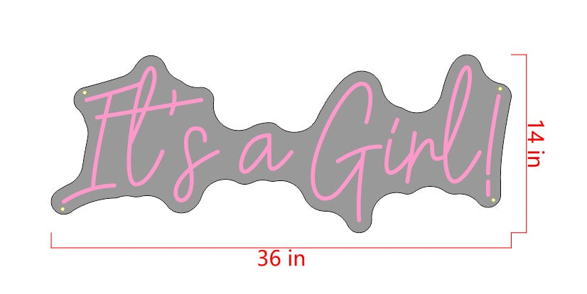It's a Girl Custom Neon Sign