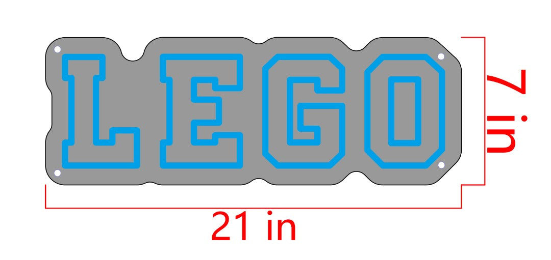 LEGO Custom Neon Sign (Design Option #2)