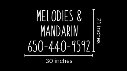 MELODIES & MANDARIN Custom Neon Sign (Discounted Quote)
