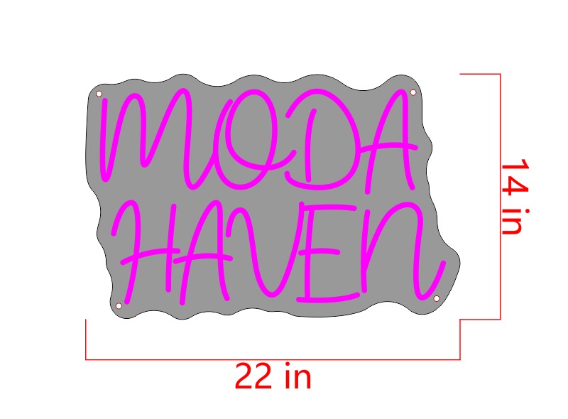 MODA HAVEN Custom Neon Sign