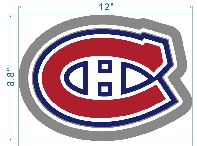 Montreal Canadiens Logo Custom UV Printed Sign - Light Your Way
